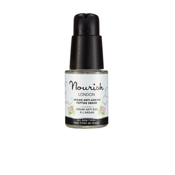 Nourish London Women's Argan Anti-Ageing Peptide Serum With Hyaluronic Acid – Travel Size