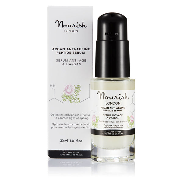 Nourish London Argan Anti-Ageing Peptide Serum With Hyaluronic Acid
