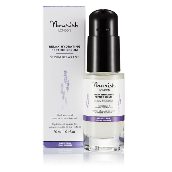 Nourish London Lavender Relax Hydrating Peptide Serum With Hyaluronic Acid