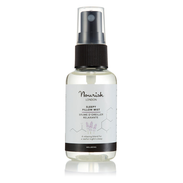 Nourish London Lavender Sleepy Pillow Mist With & Magnesium – Travel Size
