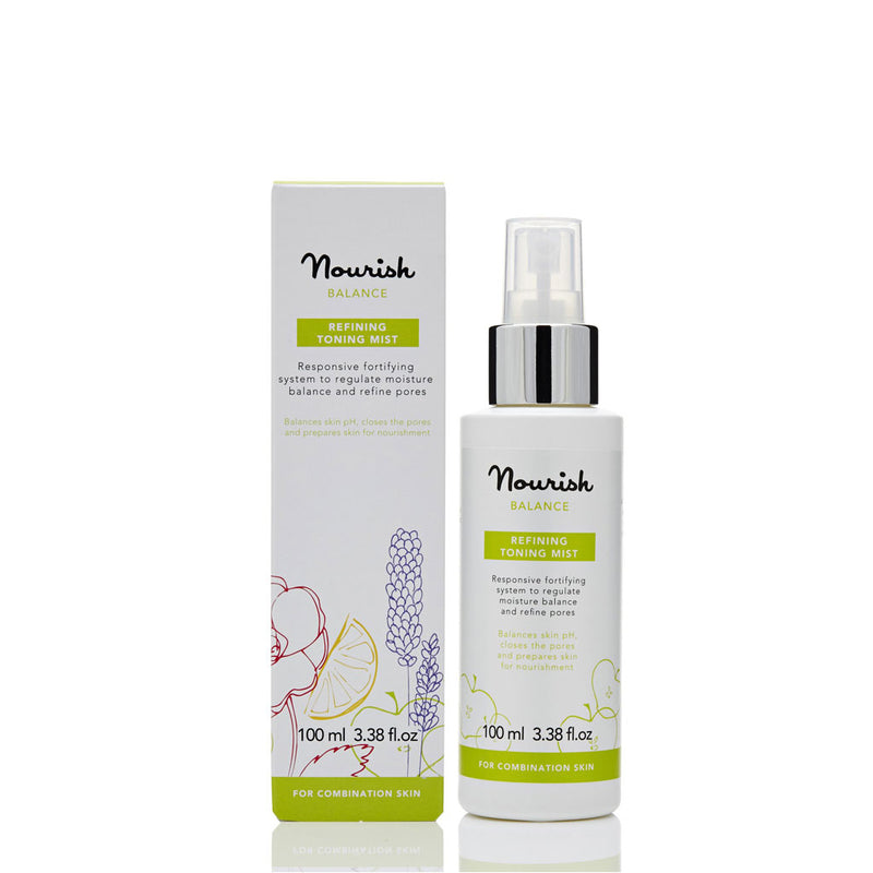 Nourish London Vitamin C Balance Refining Toning Mist Oily Skin with matching box