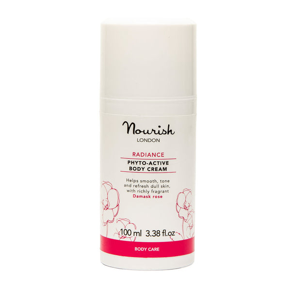 Nourish London Damask Rose Radiance Phyto-Active Body Cream Dull Skin