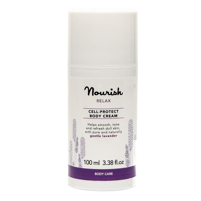 Nourish London Lavender Relax Cell Protect Body Cream Sensitive Skin 100ml